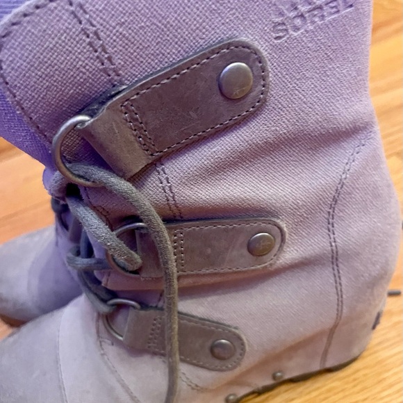 Women's Sorel Gray Chic Lace-Up Ankle Boots Size 5.5 - Picture 7 of 16